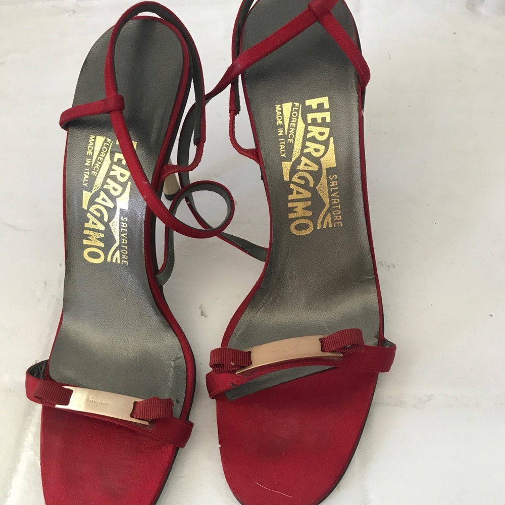 Ferragamo red pumps